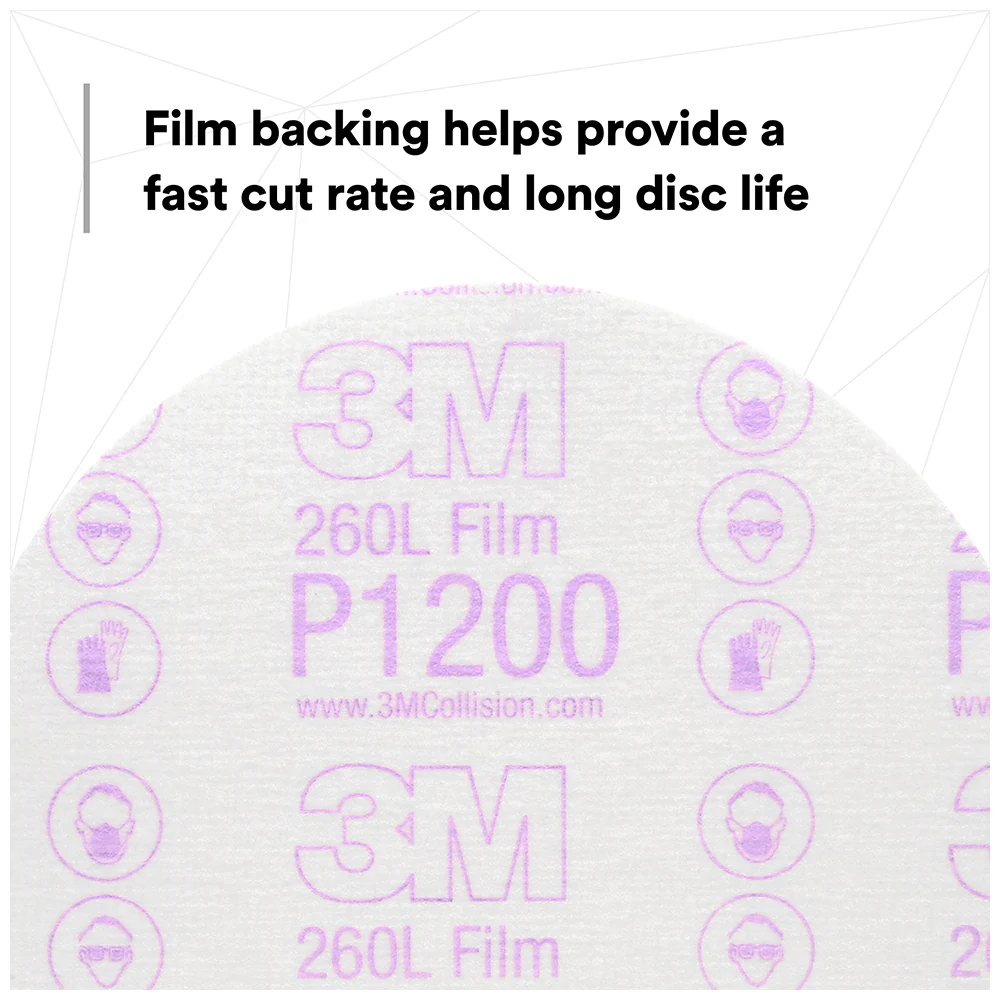 3M Hookit Finishing Film Discs, 00968 - 1200 grit, 6" (box of 100) - Image 4