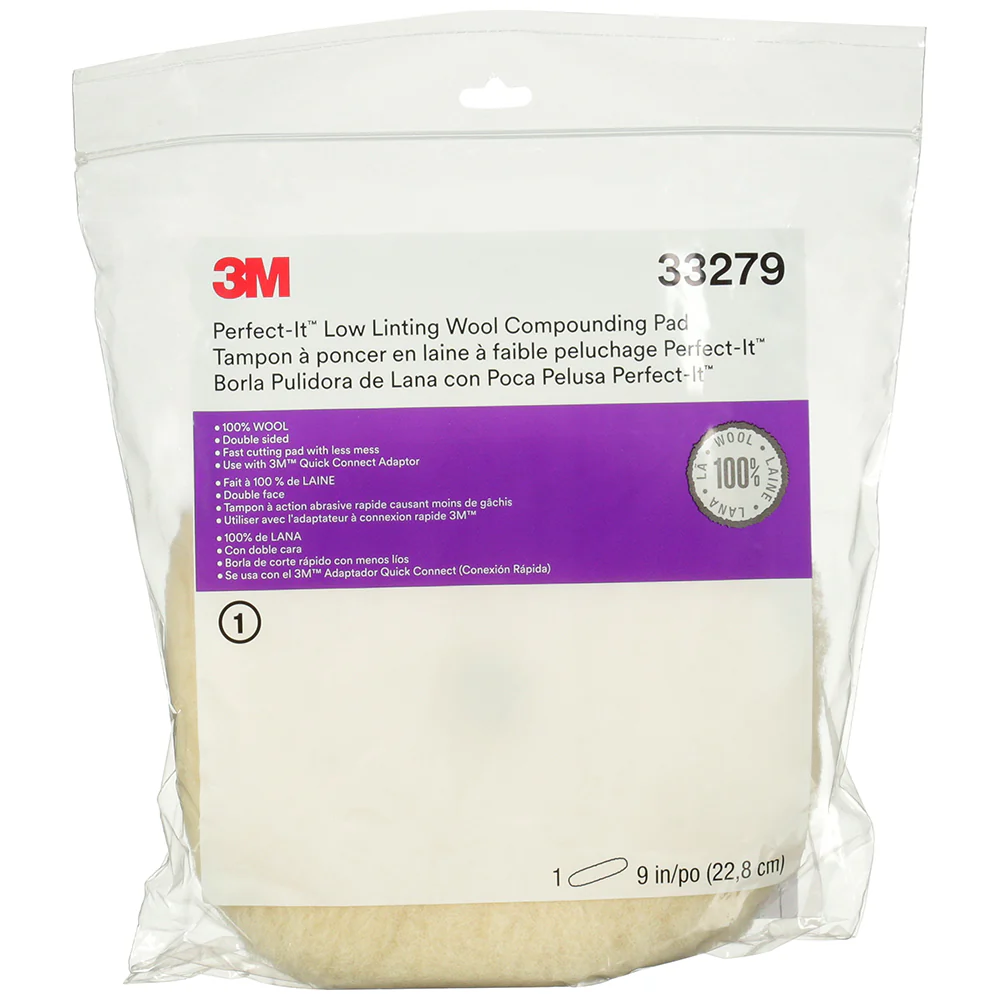3M Perfect-It Low Linting Wool Pad, 33279 - 9" - Image 3