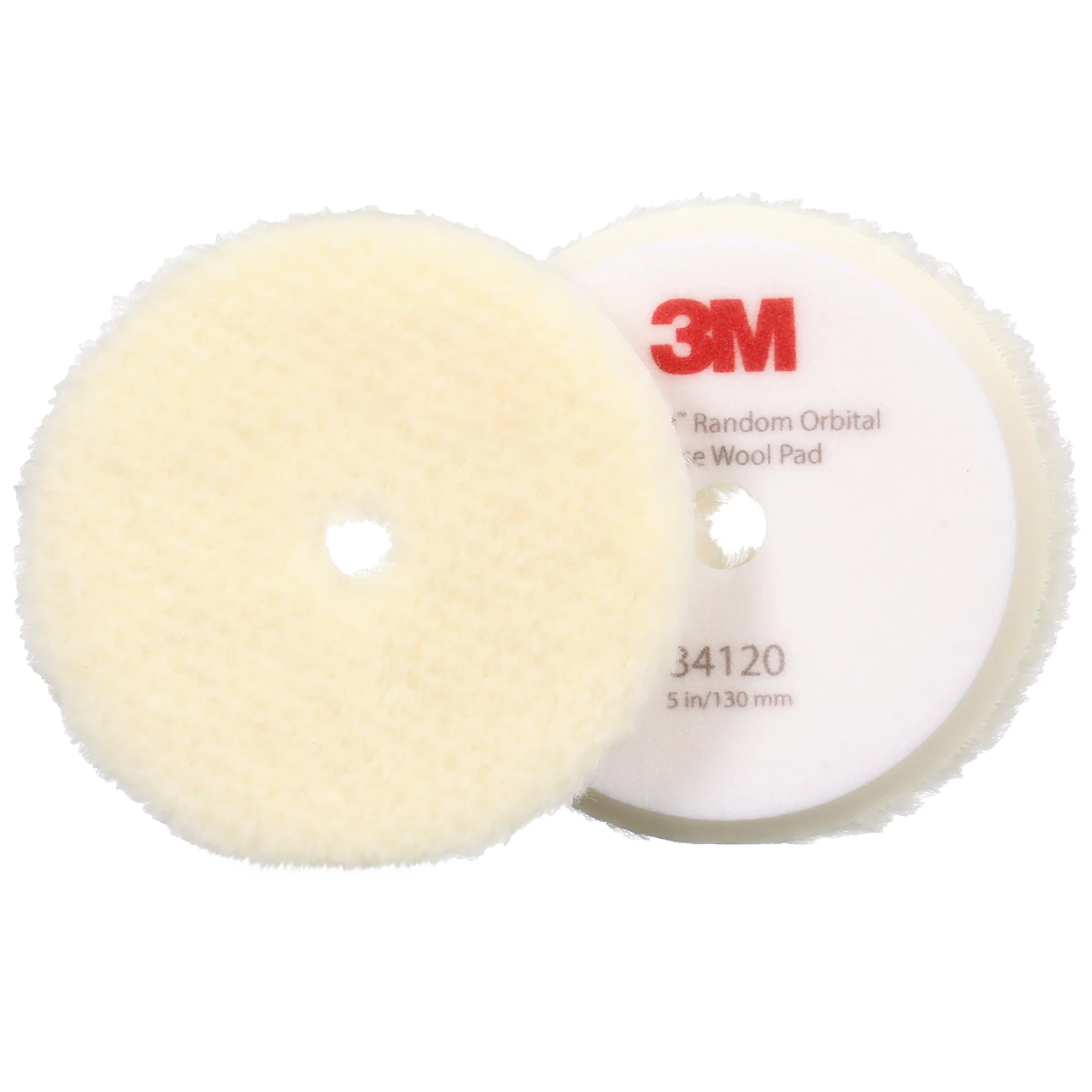 3M Perfect-It Random Orbital Coarse Wool Compounding Pad, 34120 - 5" White Wool (2 pack)