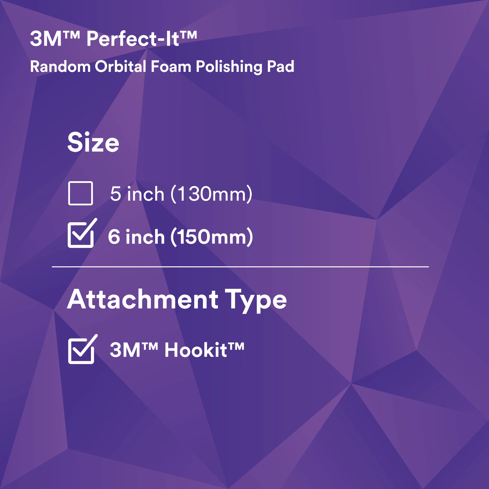 3M Perfect-It Random Orbital Foam Polishing Pad, 34127 - 6" Purple Foam (2 pack) - Image 16