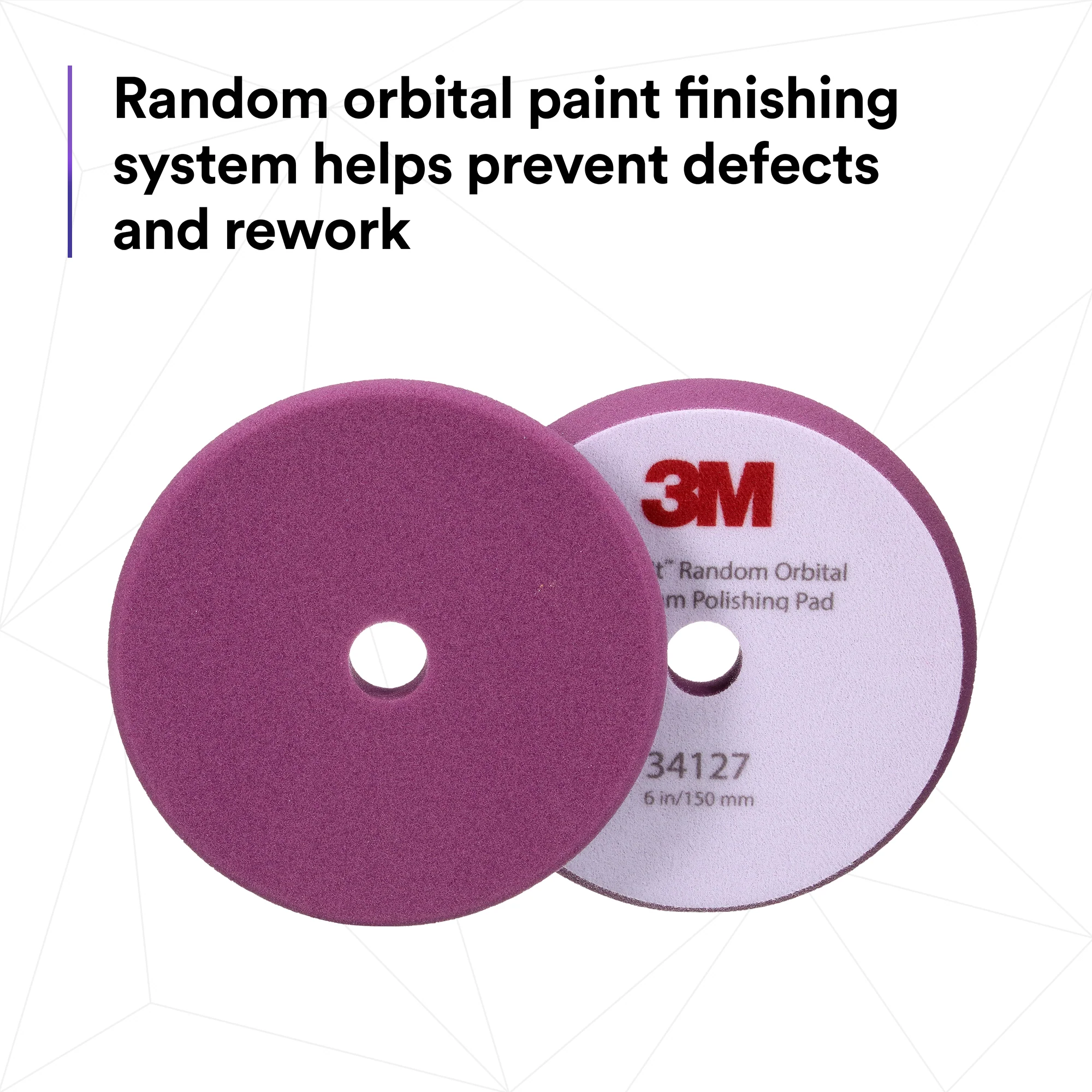 3M Perfect-It Random Orbital Foam Polishing Pad, 34127 - 6" Purple Foam (2 pack) - Image 7
