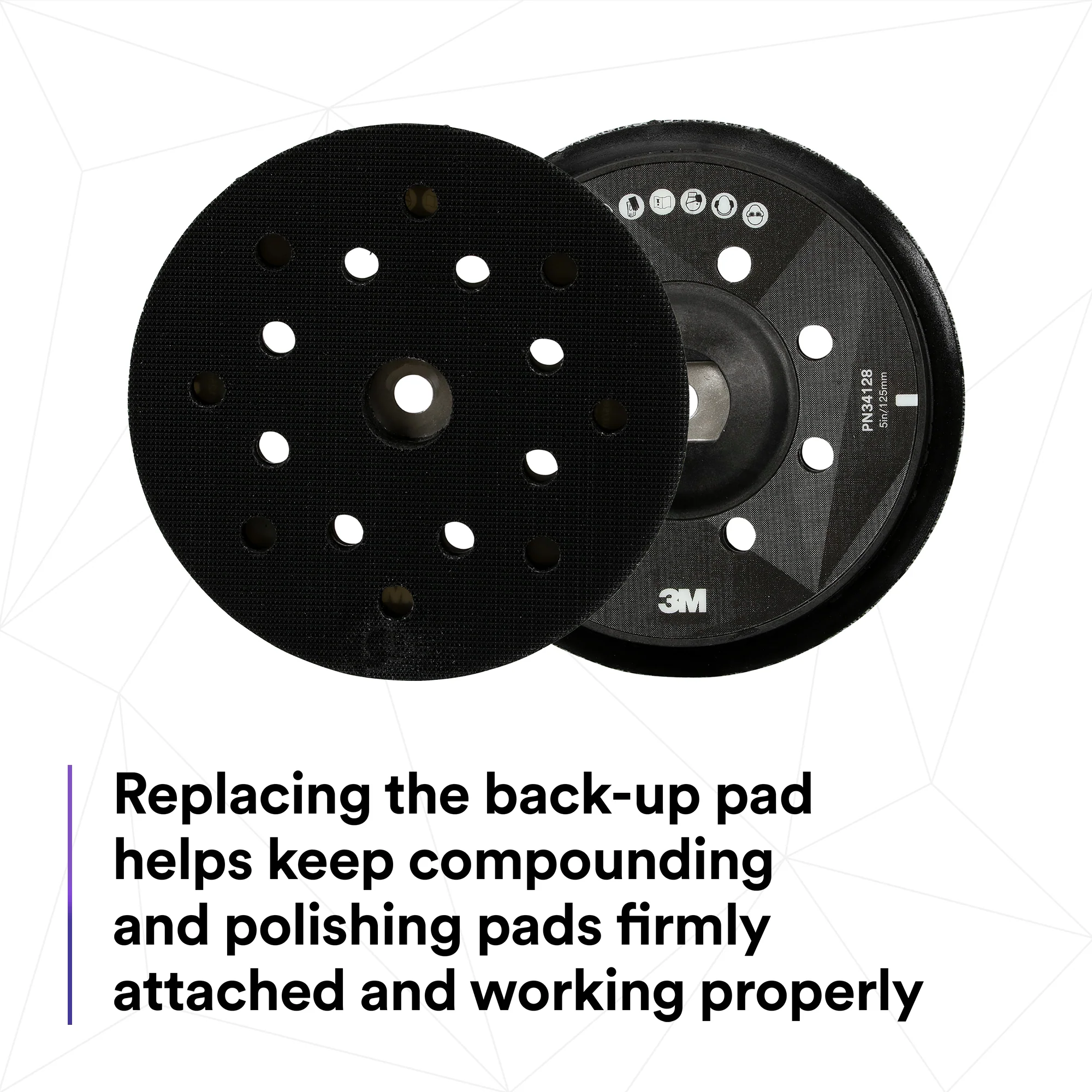 3M Perfect-It Random Orbital Polisher Back-up Pad, 34128 - 5" - Image 7