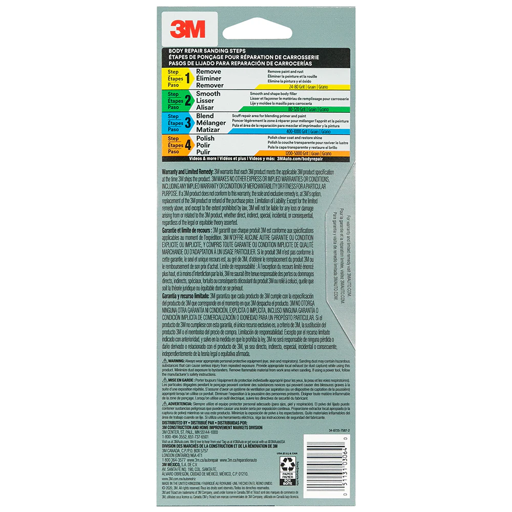 3M Trizact Performance Sandpaper, 03064 - 3000 grit, 3-2/3" x 9" - Image 3