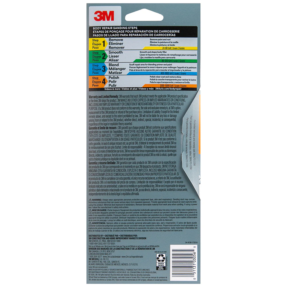 3M Trizact Performance Sandpaper, 03056 - 5000 grit, 3-2/3" x 9" - Image 2
