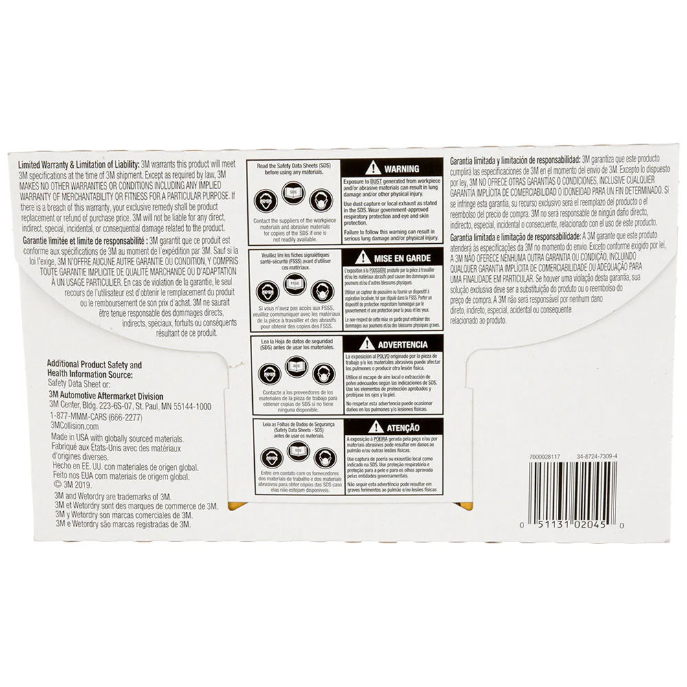 3M Wetordry Sandpaper, 02045 - 2500 grit, 5.5" x 9" (50 sheets) - Image 5