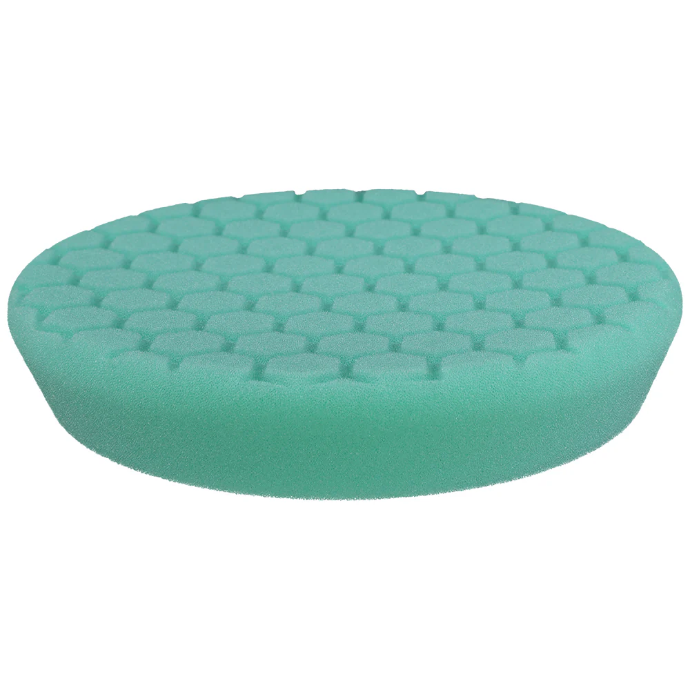 Buff and Shine Hex Face Foam Polishing Pad - 8", Green - Image 3