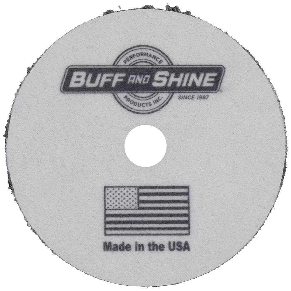 Buff and Shine Uro-Fiber Microfiber Cutting Pad - 6", Black/White - Image 3