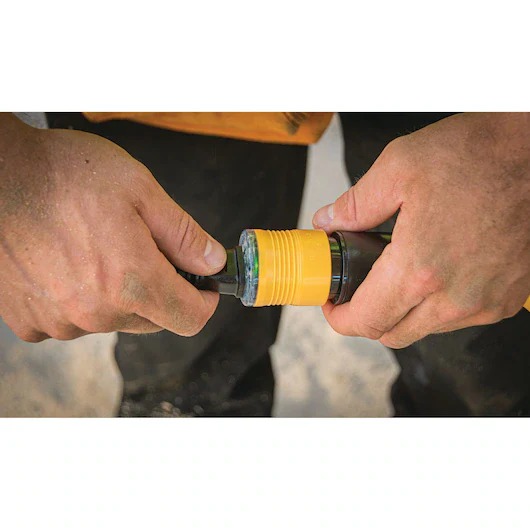 DEWALT 12/3 Lighted Locking Extension Cord with CGM - 50 ft., Yellow - Image 3