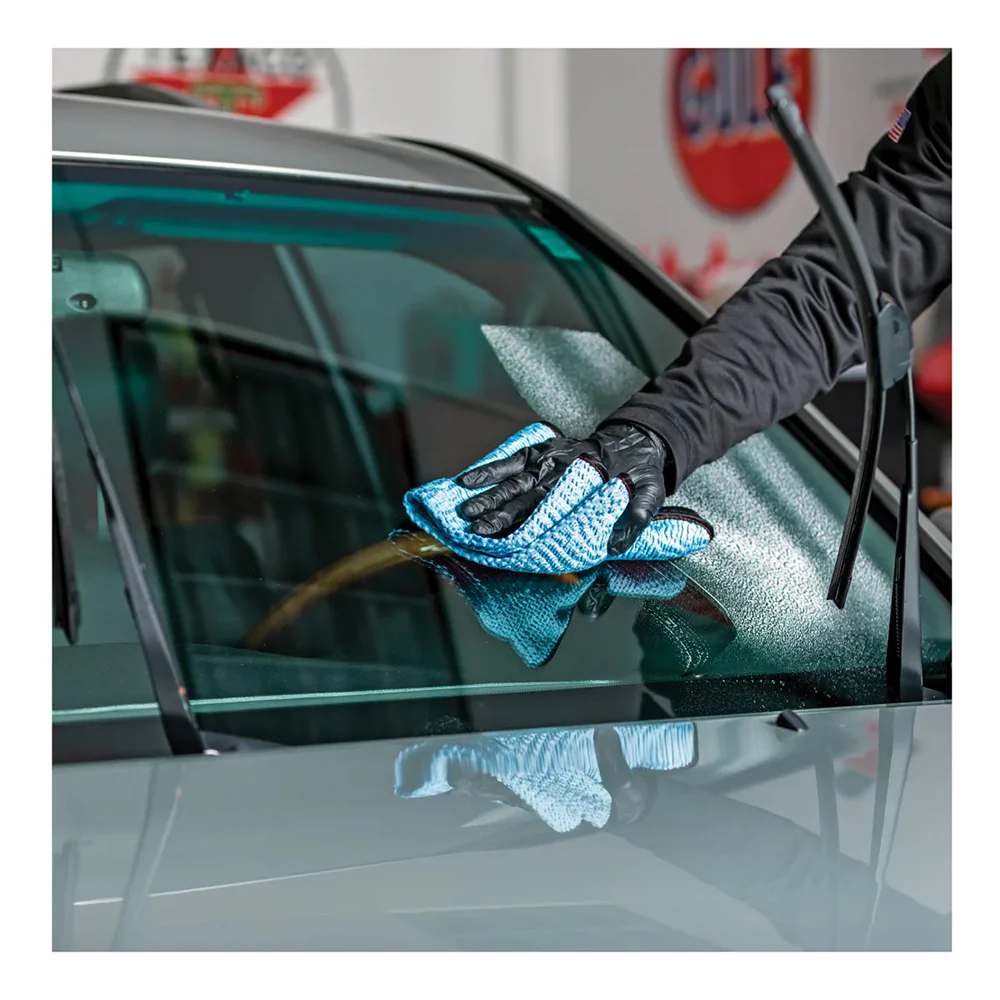 Griot's Garage PFM Crinkle Glass Towels - 16" x 16", Blue (3 pack) - Image 4