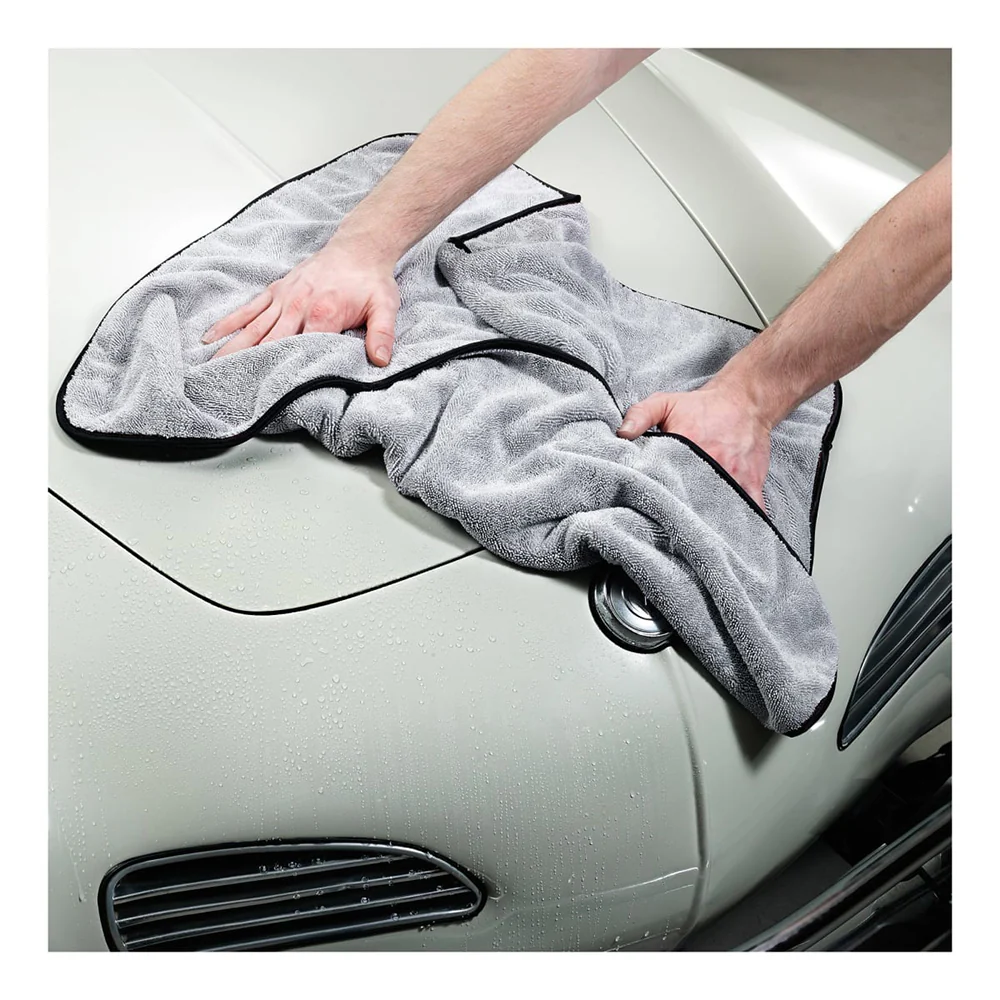 Griot's Garage PFM Terry Weave Drying Towel - 25" x 35", Gray/Black Edge - Image 3