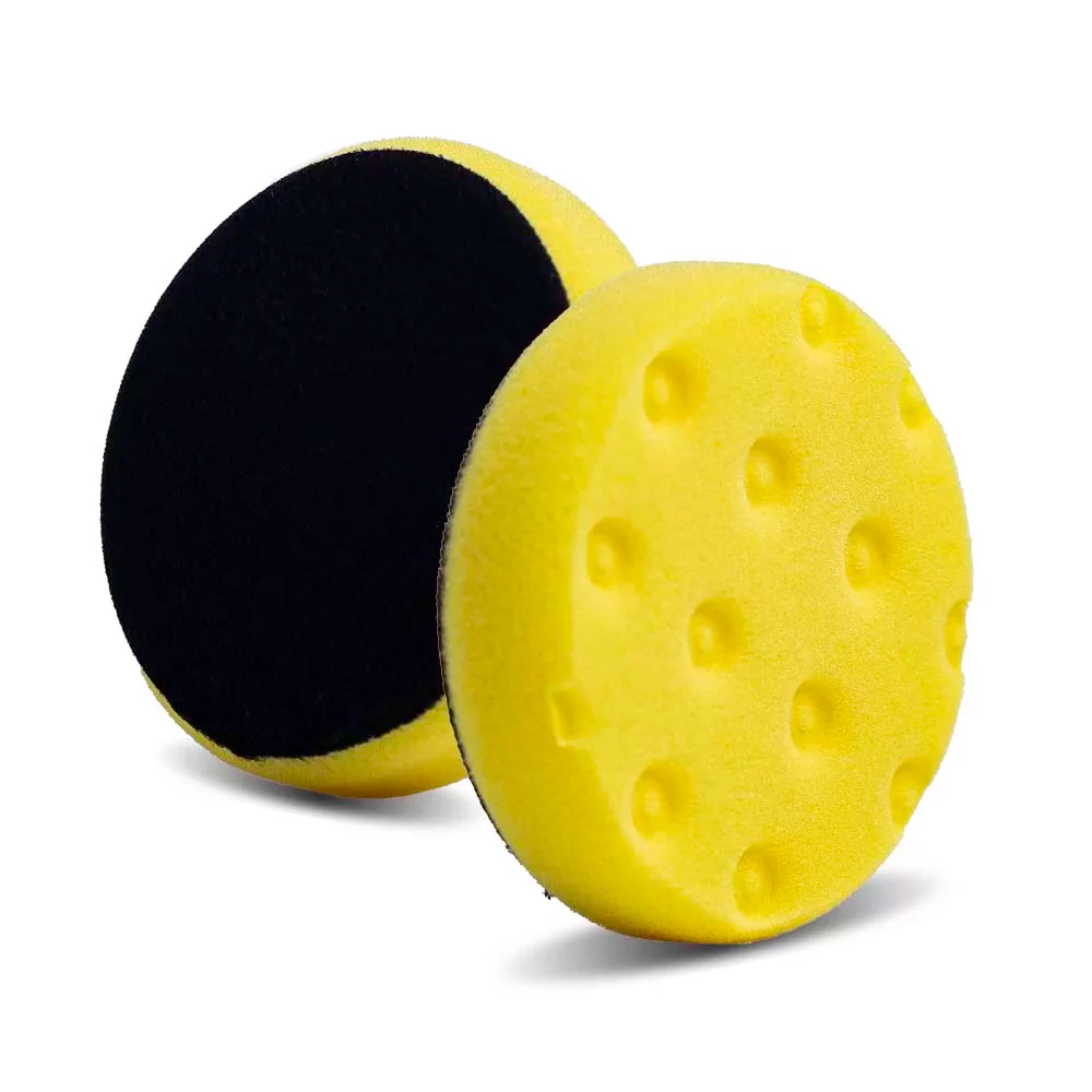Lake Country CCS Cutback DA Foam Cutting Pad - 3.5", Yellow (2 pack)