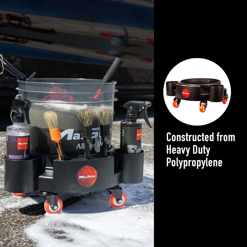 MaxShine Rolling Bucket Dolly - Black - Image 3