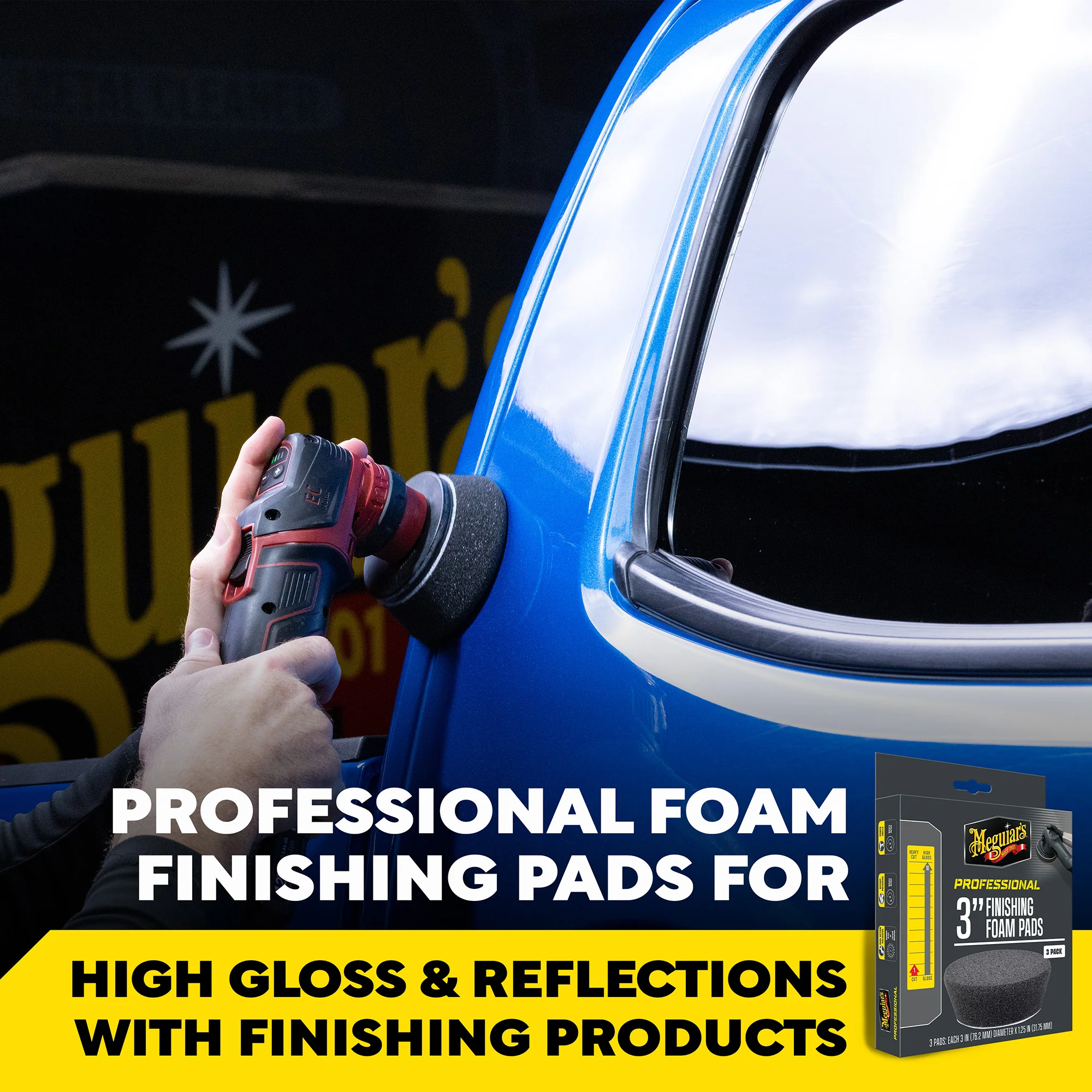 Meguiar's Professional Foam Finishing Pads, M3FFP3 - 3", Black (3 pack) - Image 5
