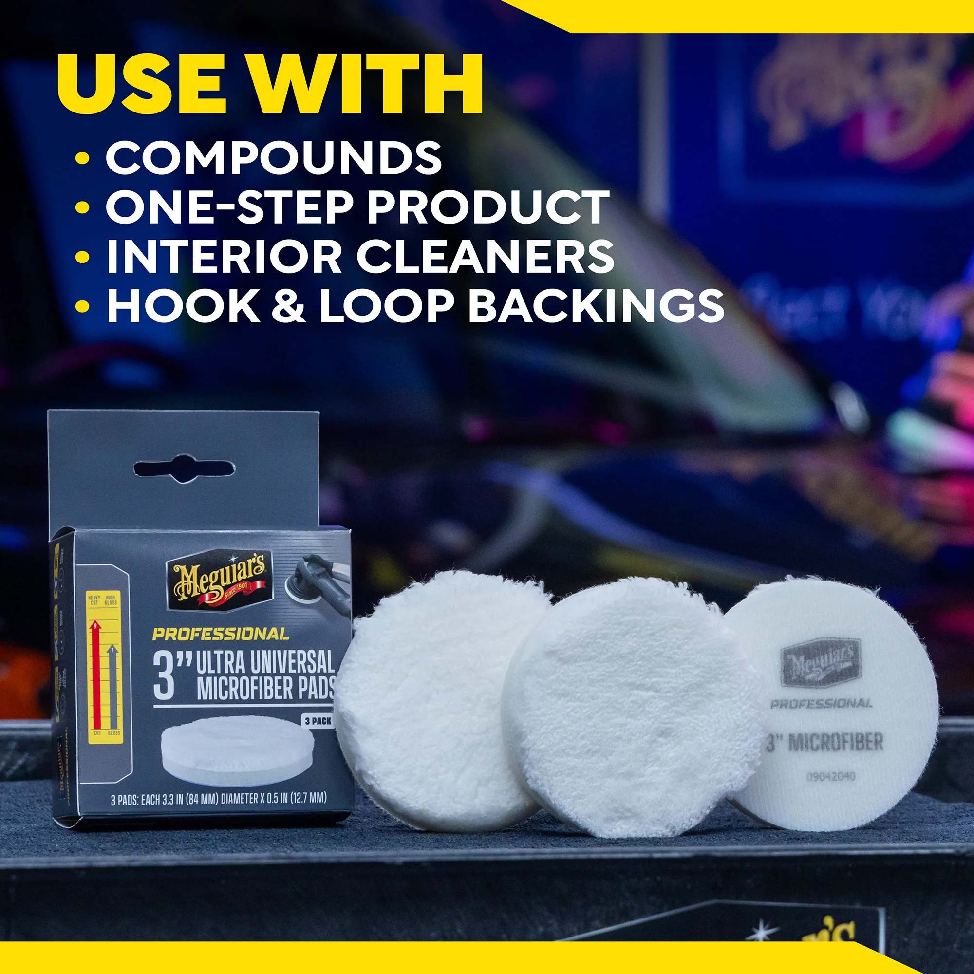 Meguiar's Professional Ultra Universal Microfiber Pads, M3MFP3 - 3" (3 pack) - Image 11