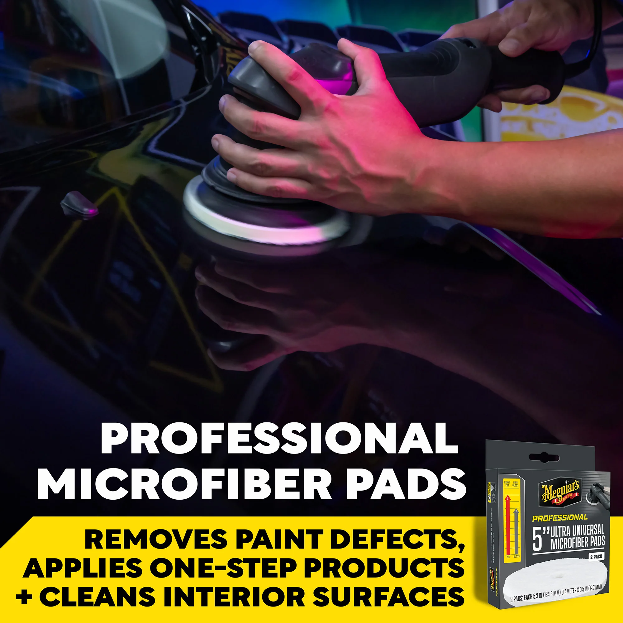 Meguiar's Professional Ultra Universal Microfiber Pads, M5MFP2 - 5" (2 pack) - Image 5