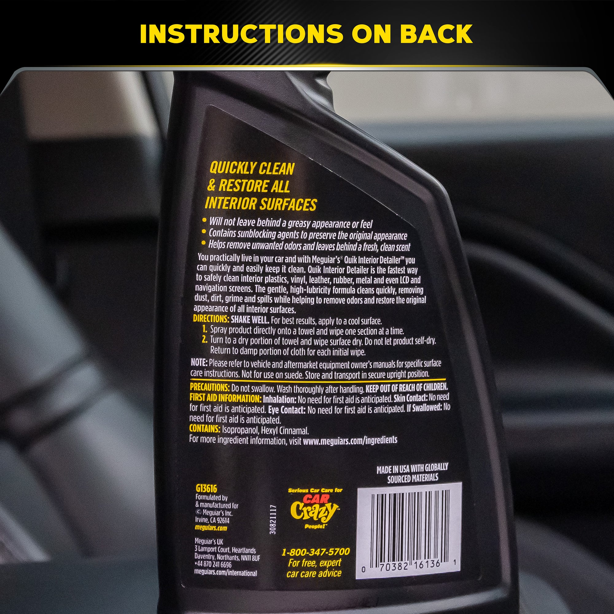Meguiar's Quik Detailer Interior, G13616 - 16 oz. - Image 9