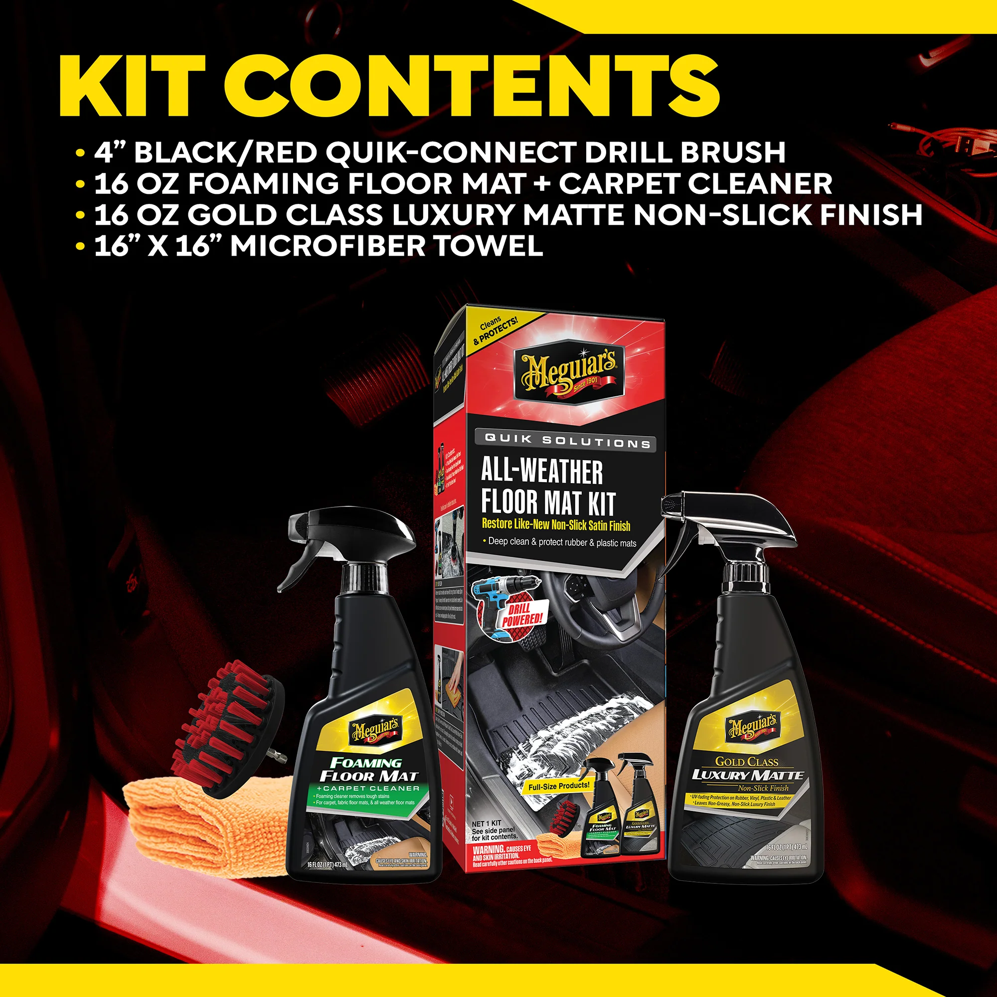 Meguiar's Quik Solutions All-Weather Floor Mat Kit - Image 11
