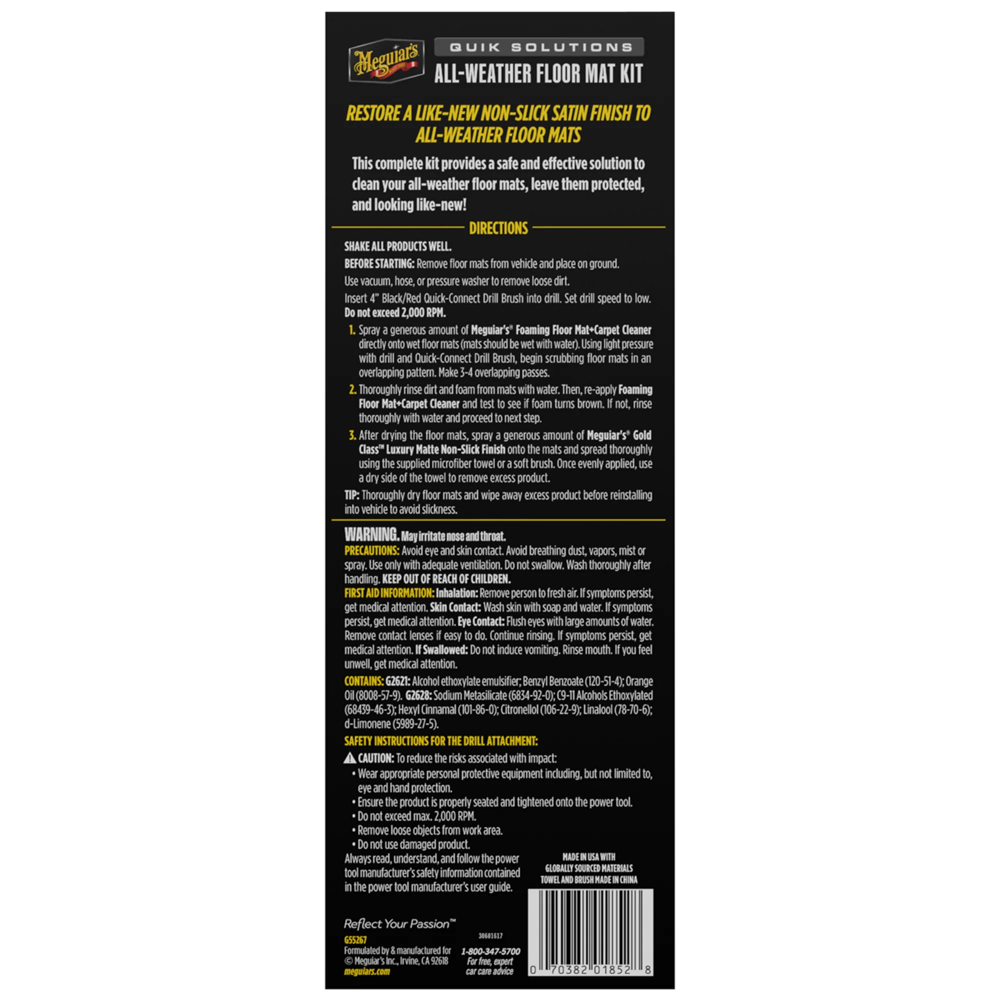 Meguiar's Quik Solutions All-Weather Floor Mat Kit - Image 4