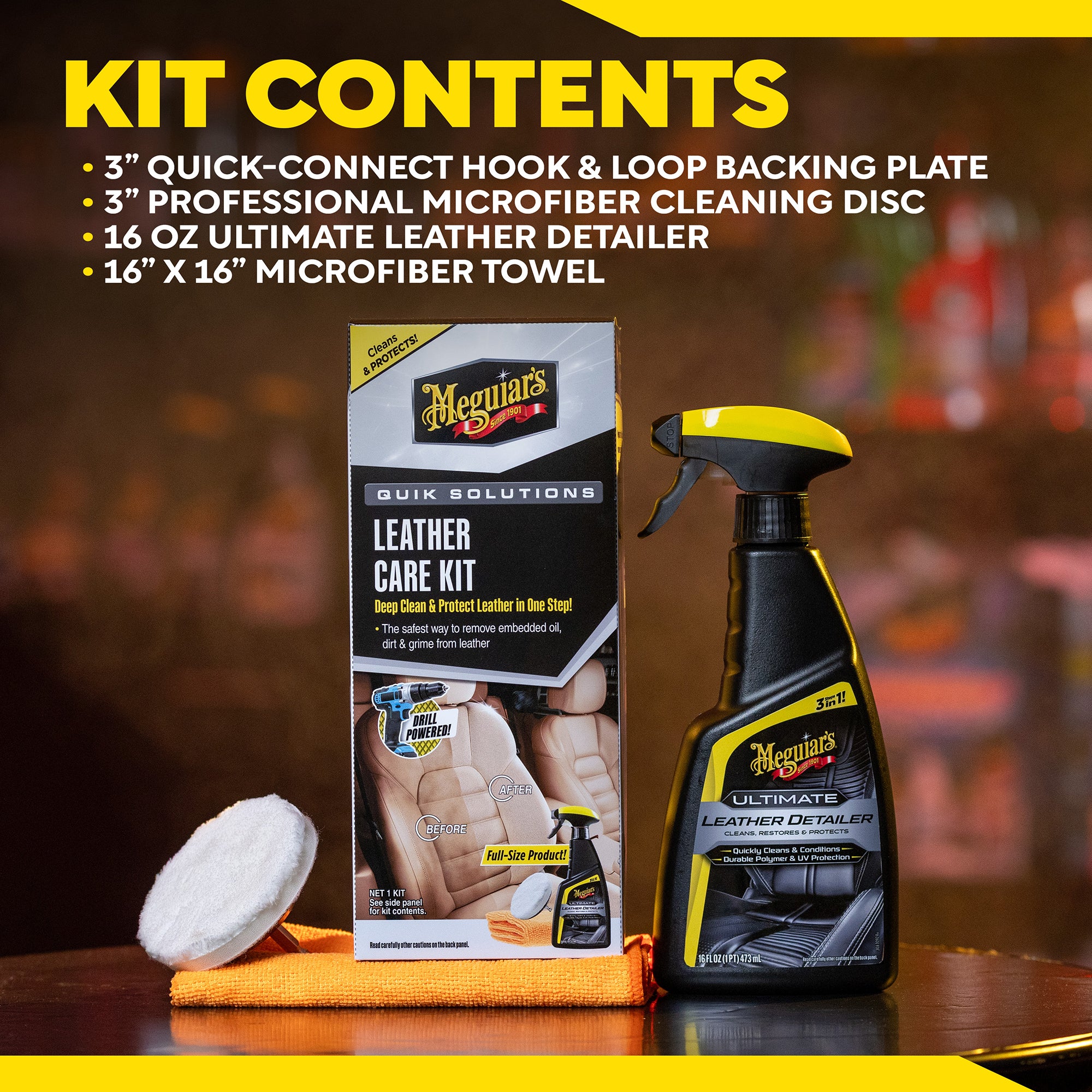Meguiar's Quik Solutions Leather Care Kit - Image 11