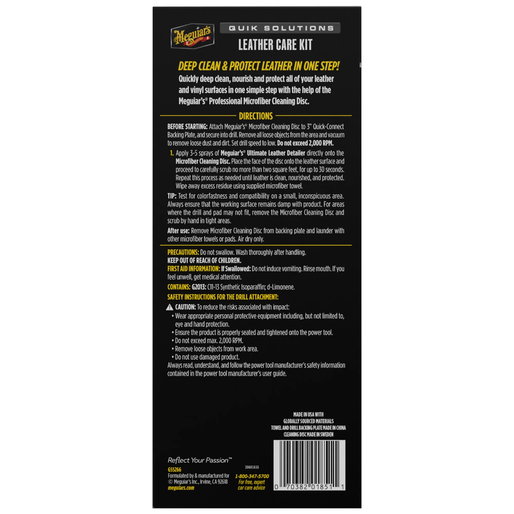 Meguiar's Quik Solutions Leather Care Kit - Image 4
