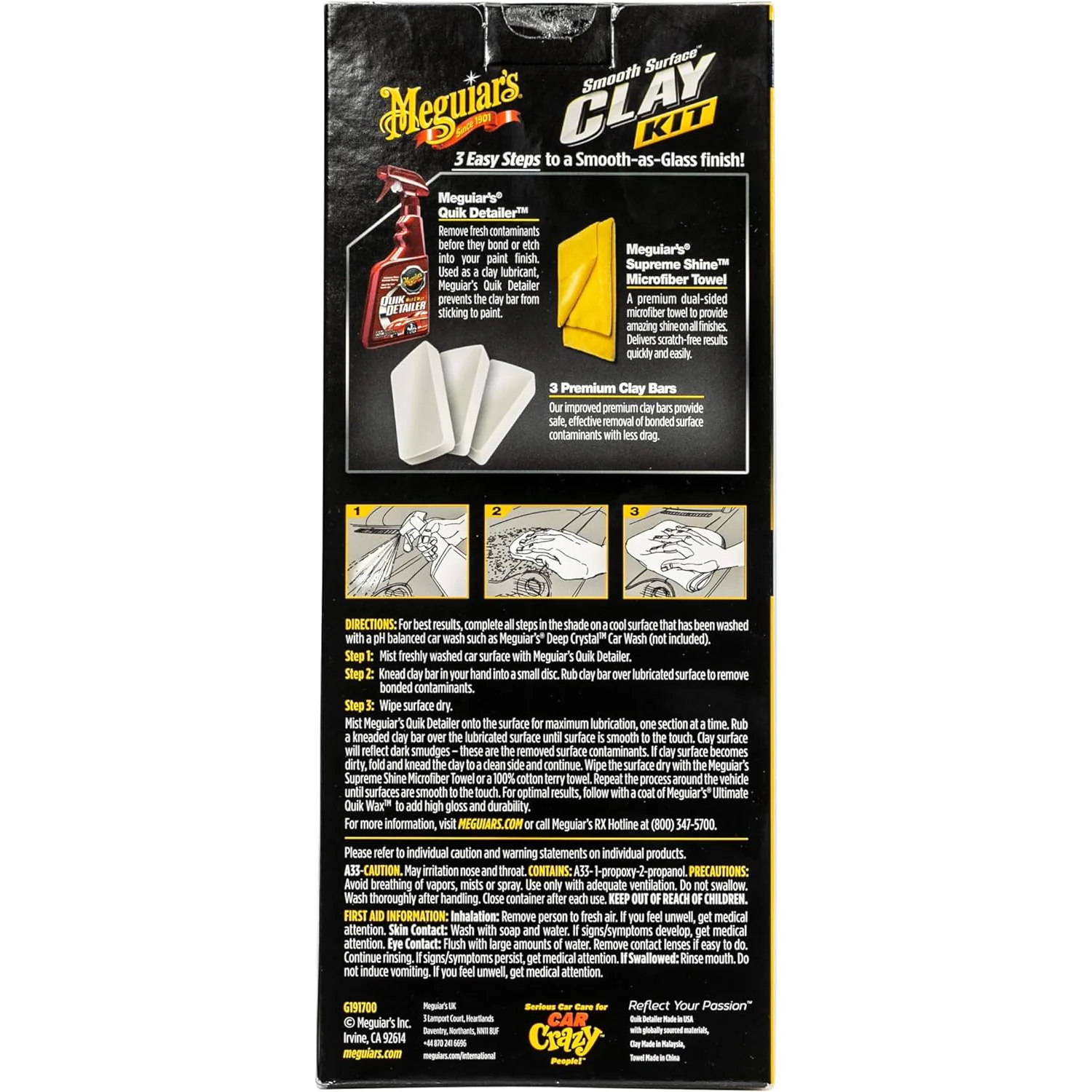 Meguiar's Smooth Surface Clay Kit, G191700 - Image 5