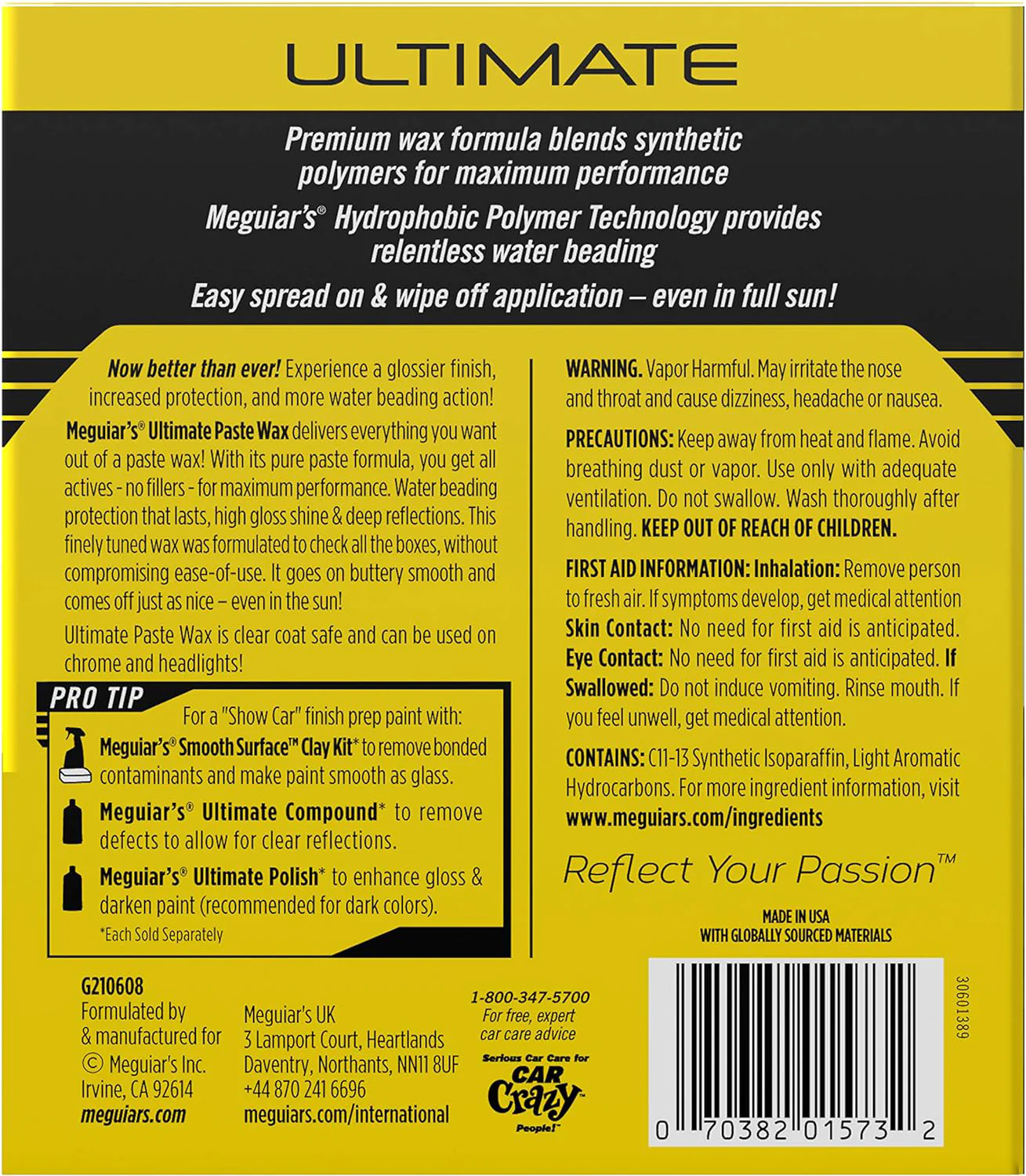Meguiar's Ultimate Paste Wax, G210608 - 8 oz. - Image 2