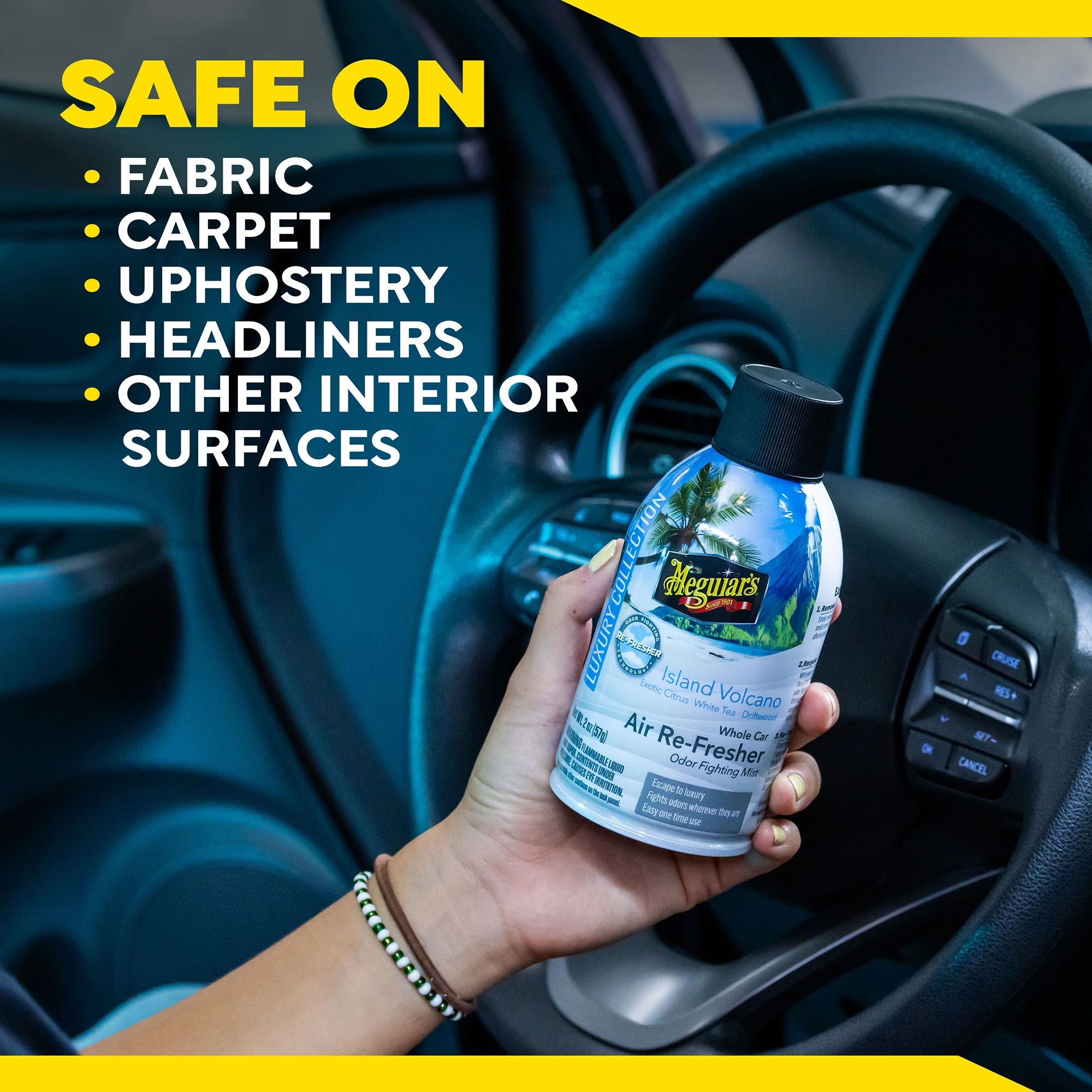 Meguiar's Whole Car Air Refresher Odor Eliminator - Island Volcano Scent - Image 4