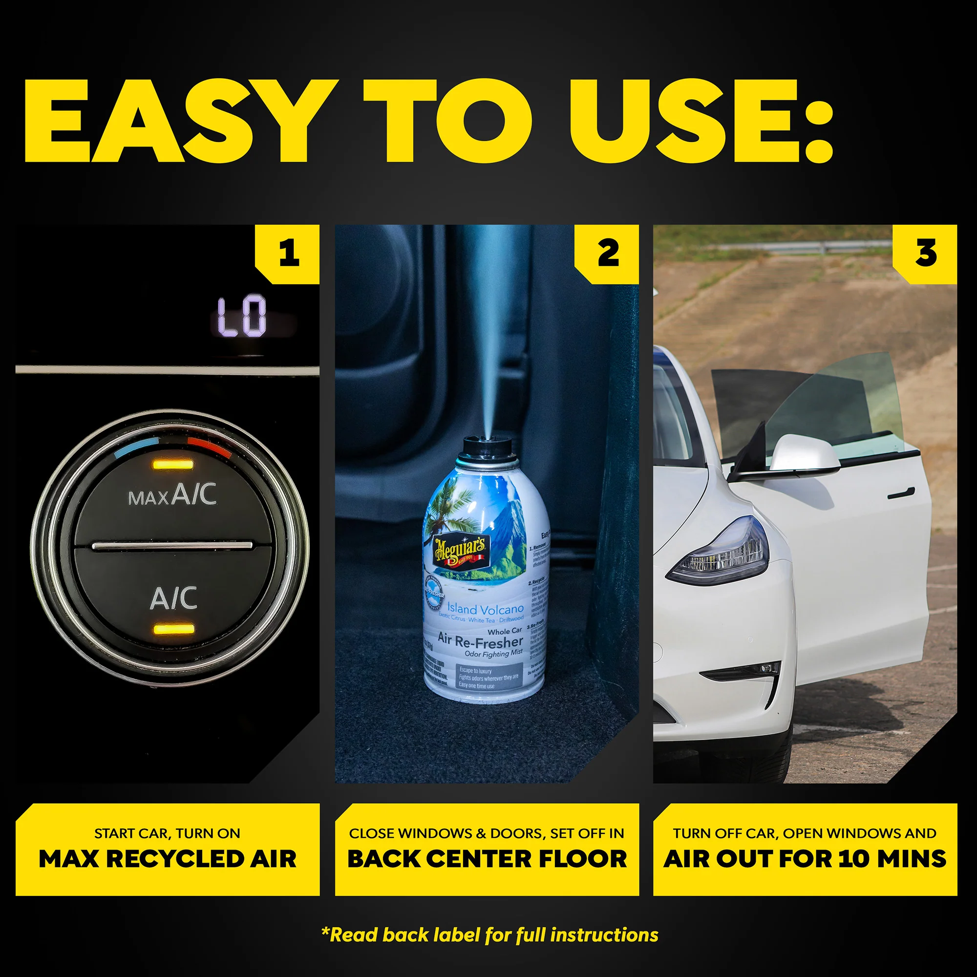Meguiar's Whole Car Air Refresher Odor Eliminator - Island Volcano Scent - Image 5
