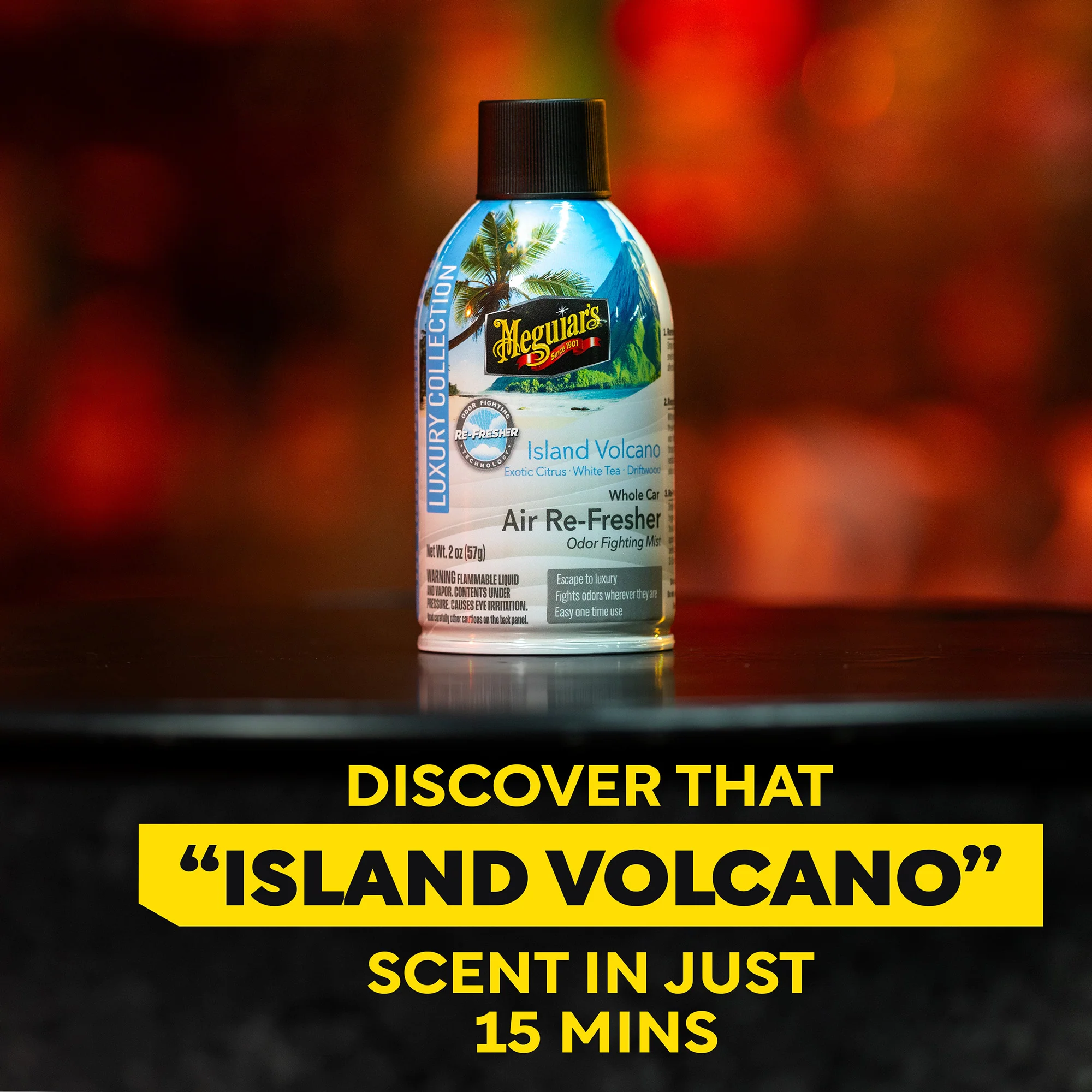 Meguiar's Whole Car Air Refresher Odor Eliminator - Island Volcano Scent - Image 9