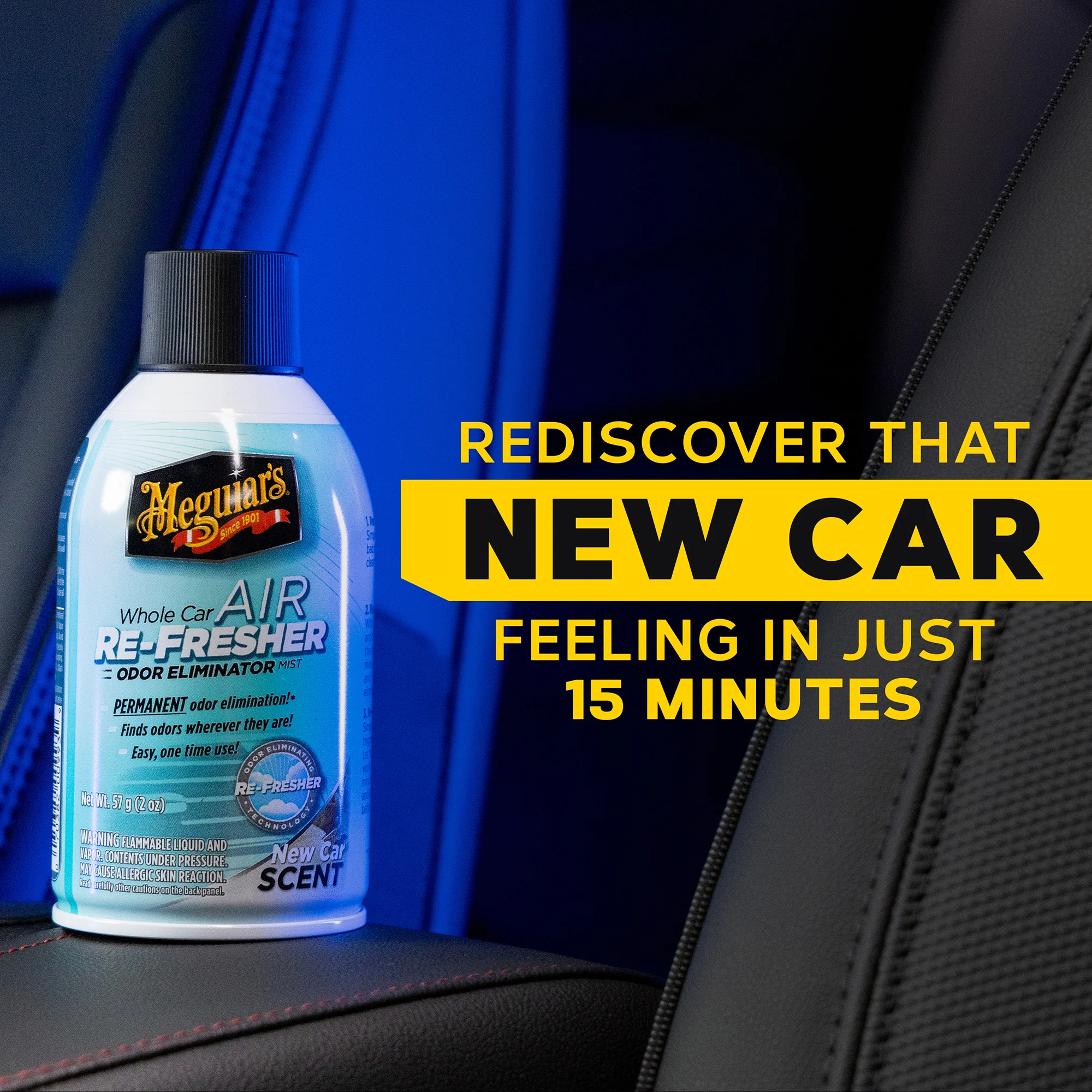 Meguiar's Whole Car Air Refresher Odor Eliminator, G16402 - New Car Scent - Image 7