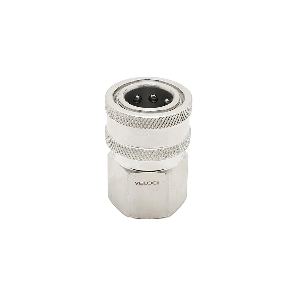 Veloci Stainless Steel QC Coupler - 1/2" FPT