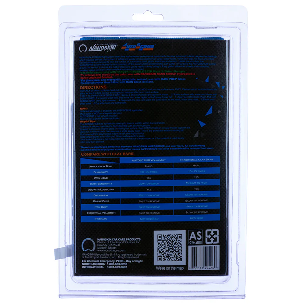 Nanoskin AutoScrub Wash Mitt - Fine Grade, Blue - Image 2