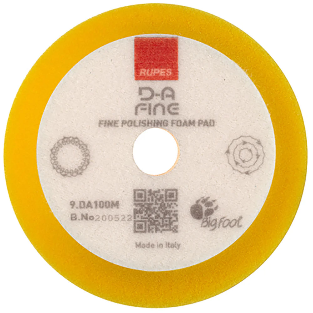 RUPES D-A Fine Foam Polishing Pad, 9.DA100M - 3", Yellow - Image 2
