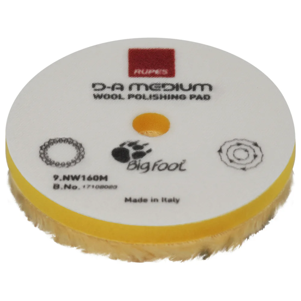 RUPES D-A Medium Wool Polishing Pad, 9.NW160M - 6", Yellow - Image 3