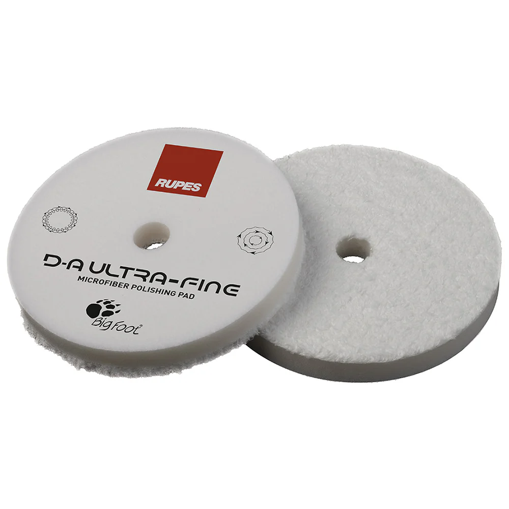 RUPES D-A Ultra-Fine Microfiber Polishing Pad, 9.MF130S - 5", White/White - Image 2