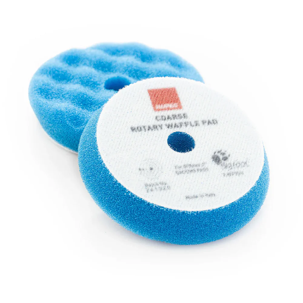 RUPES Rotary Waffle Coarse Foam Cutting Pad, 9.WF90H - 3", Blue - Image 2