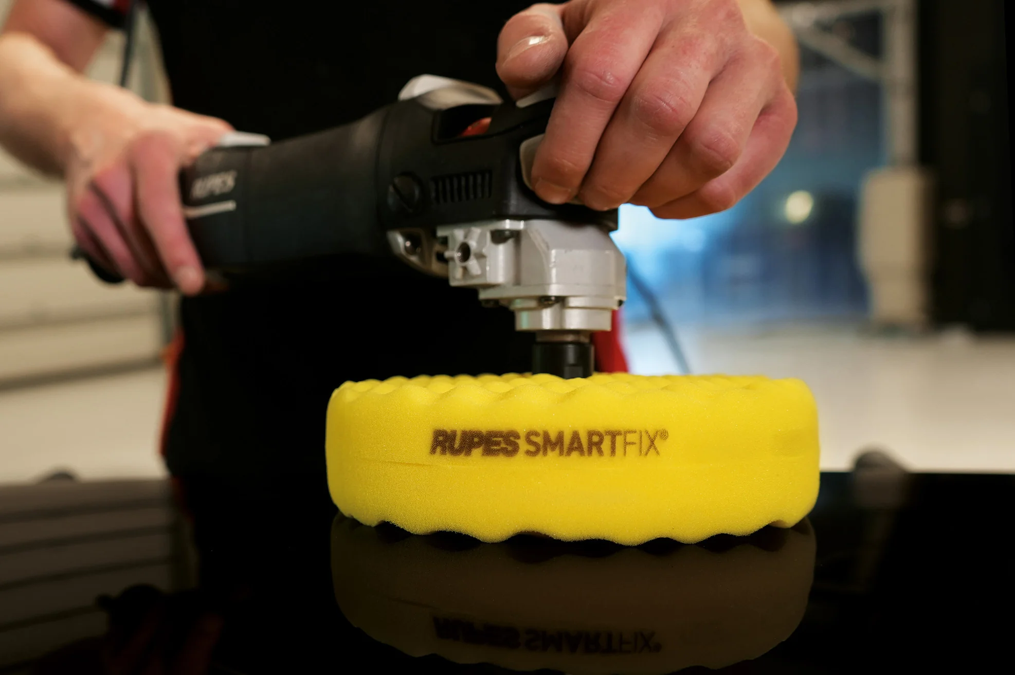 RUPES SMARTFIX Double-Sided Fine Foam Pad, 9.DSW180MM - 7", Yellow - Image 3
