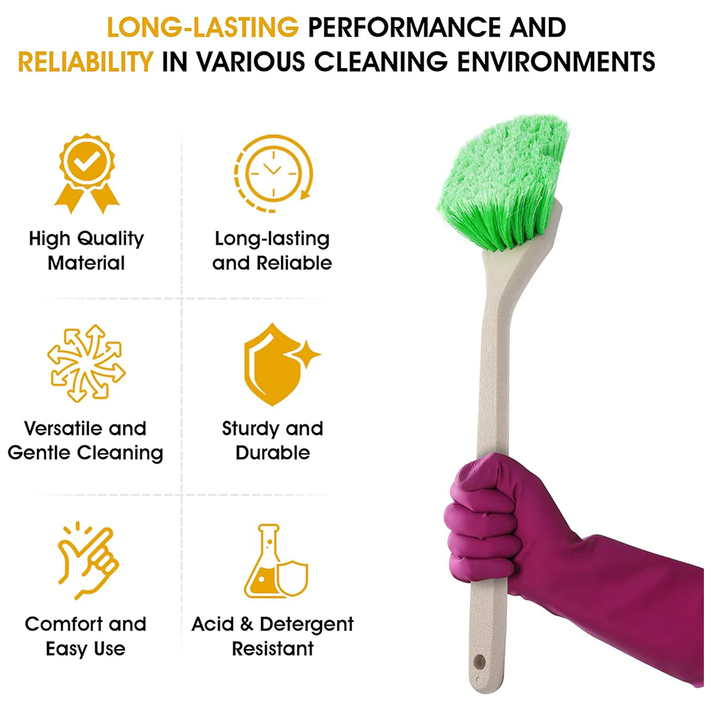 SM Arnold Angled Head Soft Body Brush w/ Green Polystyrene Bristles - 20" - Image 4
